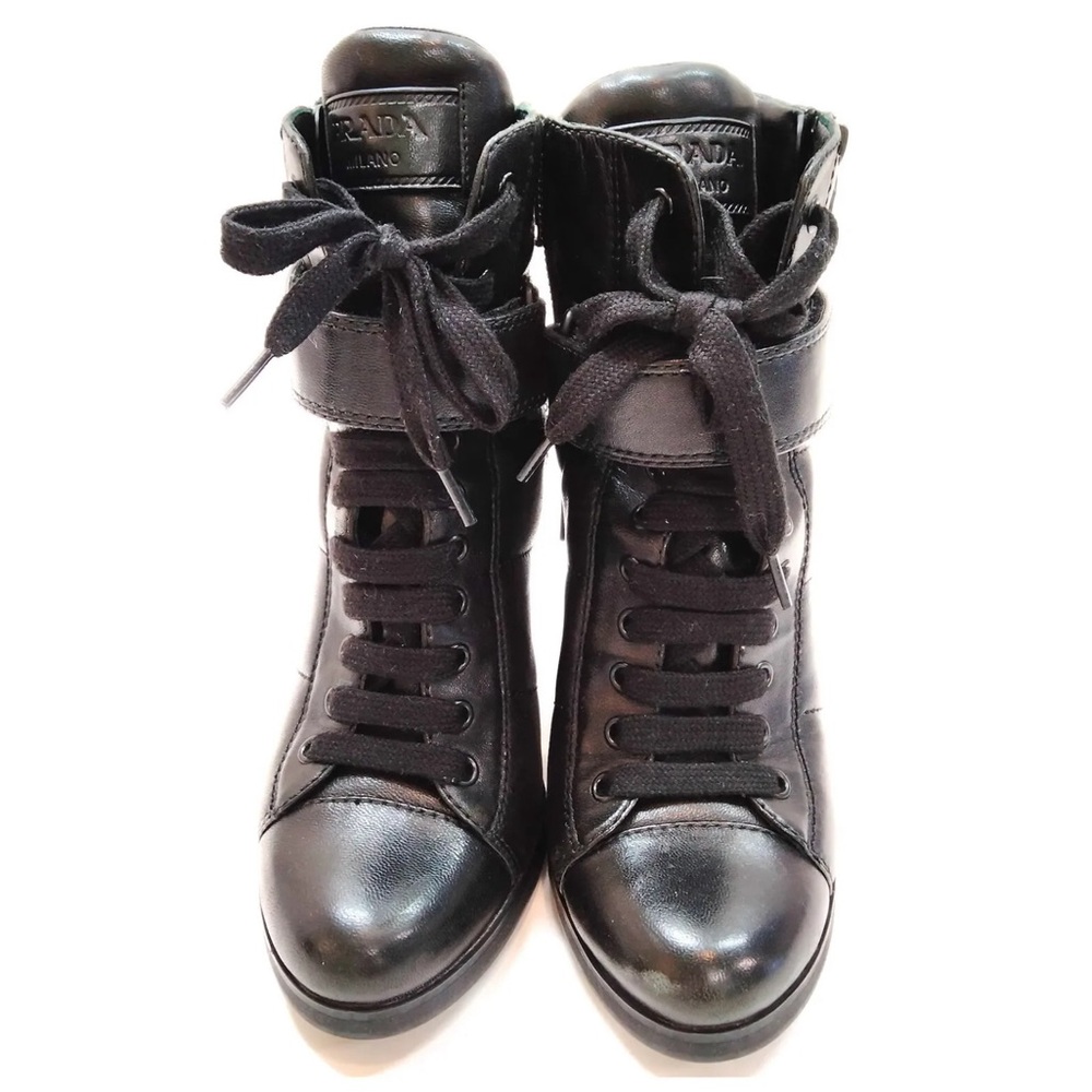 Prada Leather Ankle Boots - Picture 2 of 8